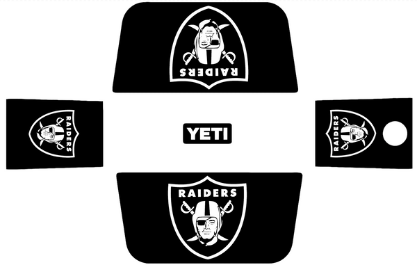 Oakland Raiders Wrap Kit for YETI Hard Coolers Tundra Roadie Haul PICK COLOR