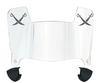 Las Vegas Raiders Mini Football Helmet Visor Shield w/ Clips - PICK VISOR & LOGO COLOR