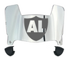 Las Vegas Raiders Mini Football Helmet Visor Shield w/ Clips - PICK VISOR & LOGO COLOR