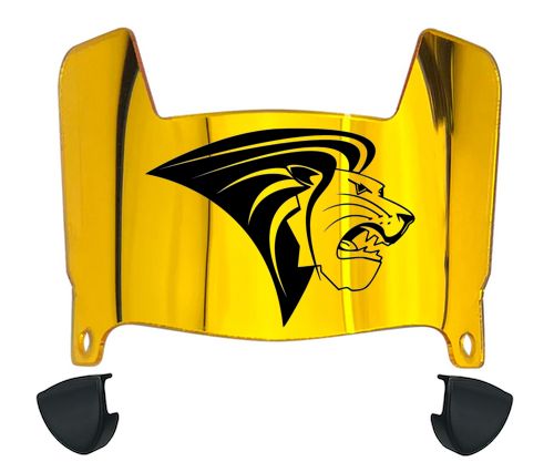 Lindenwood Lions Mini Football Helmet Visor Shield w/ Clips - PICK VISOR & LOGO COLOR