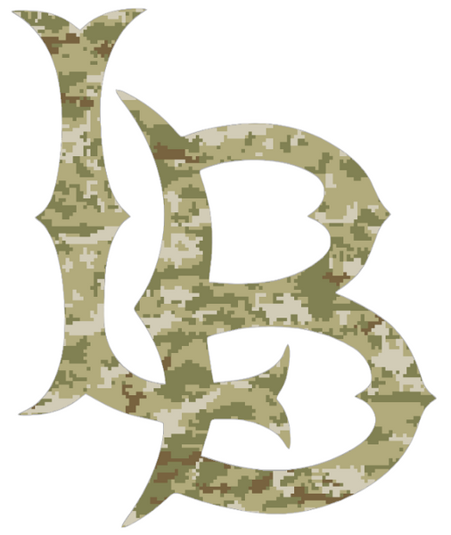 Long Beach State 49ers Salute to Service Camouflage Camo Vinyl Decal PICK SIZE