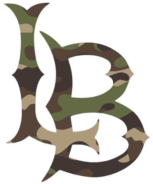 Long Beach State 49ers Woodland Camo Camouflage Team Logo Premium DieCut Vinyl Decal PICK SIZE