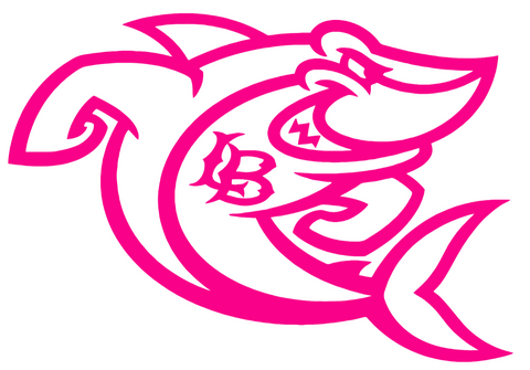 Long Beach State 49ers Hot Pink Shark Mascot Logo Premium DieCut Vinyl Decal PICK SIZE