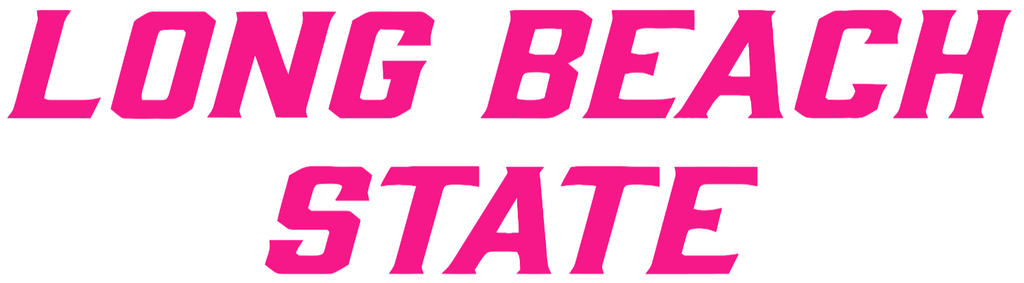 Long Beach State 49ers Hot Pink Team Name Logo Premium DieCut Vinyl Decal PICK SIZE