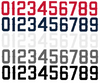 Los Angeles Angels of Anaheim Baseball Helmet Jersey Style Vinyl Number Decal Sheet Set of 50 #0-9 - Pick Color & Size