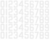 Los Angeles Angels of Anaheim Baseball Helmet Jersey Style Vinyl Number Decal Sheet Set of 50 #0-9 - Pick Color & Size
