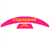 Los Angeles Chargers MIDI Mid Size SpeedFlex Football Helmet Front & Back Bumper Decal Set - Pick Color