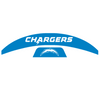 Los Angeles Chargers MIDI Mid Size SpeedFlex Football Helmet Front & Back Bumper Decal Set - Pick Color