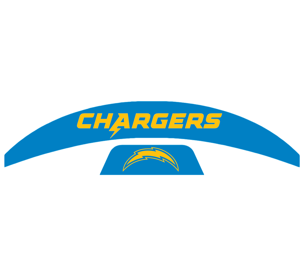 Los Angeles Chargers MIDI Mid Size SpeedFlex Football Helmet Front & Back Bumper Decal Set - Pick Color