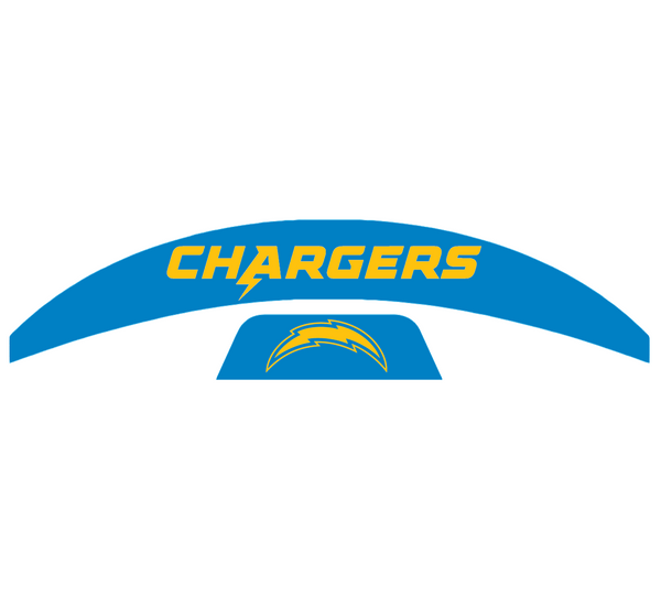 Los Angeles Chargers MIDI Mid Size SpeedFlex Football Helmet Front & Back Bumper Decal Set - Pick Color