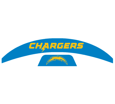 Los Angeles Chargers MIDI Mid Size SpeedFlex Football Helmet Front & Back Bumper Decal Set - Pick Color