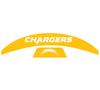 Los Angeles Chargers MIDI Mid Size SpeedFlex Football Helmet Front & Back Bumper Decal Set - Pick Color
