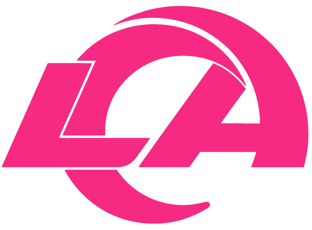 Los Angeles Rams HOT PINK Team Logo Premium DieCut Vinyl Decal PICK SIZE