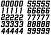 Los Angeles Chargers Jersey Style Vinyl Number Decal Sheet Set of 50 #0-9 - Pick Color & Size