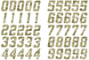 Los Angeles Chargers Jersey Style Vinyl Number Decal Sheet Set of 50 #0-9 - Pick Color & Size