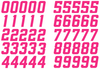 Los Angeles Chargers Jersey Style Vinyl Number Decal Sheet Set of 50 #0-9 - Pick Color & Size