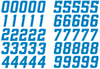 Los Angeles Chargers Jersey Style Vinyl Number Decal Sheet Set of 50 #0-9 - Pick Color & Size