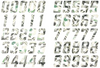 Los Angeles Chargers Jersey Style Vinyl Number Decal Sheet Set of 50 #0-9 - Pick Color & Size
