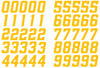 Los Angeles Chargers Jersey Style Vinyl Number Decal Sheet Set of 50 #0-9 - Pick Color & Size
