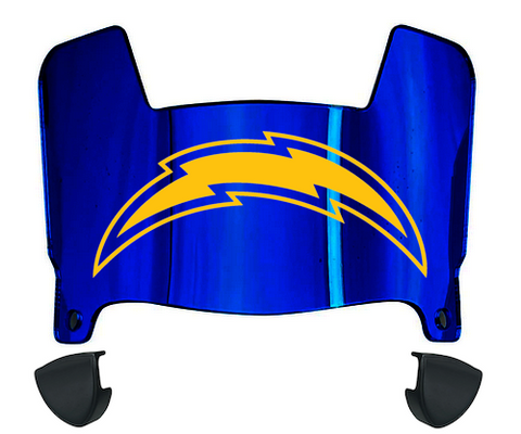 Los Angeles Chargers Retro Throwback Mini Football Helmet Shield Visor w/ Clips - PICK VISOR & LOGO COLOR