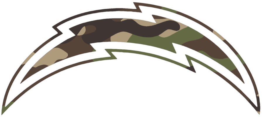 Los Angeles Chargers Woodland Camo Camouflage Team Logo Premium DieCut Vinyl Decal PICK SIZE
