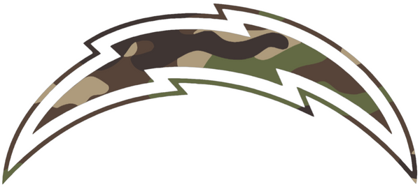 Los Angeles Chargers Woodland Camo Camouflage Team Logo Premium DieCut Vinyl Decal PICK SIZE