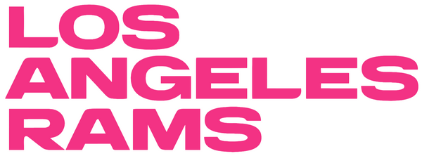 Los Angeles Rams Hot Pink Team Name Logo Premium DieCut Vinyl Decal PICK SIZE