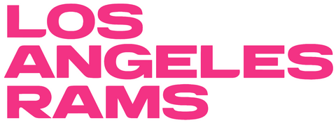 Los Angeles Rams Hot Pink Team Name Logo Premium DieCut Vinyl Decal PICK SIZE