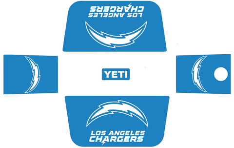 Los Angeles Chargers Wrap Kit for YETI Hard Coolers Tundra Roadie Haul PICK COLOR