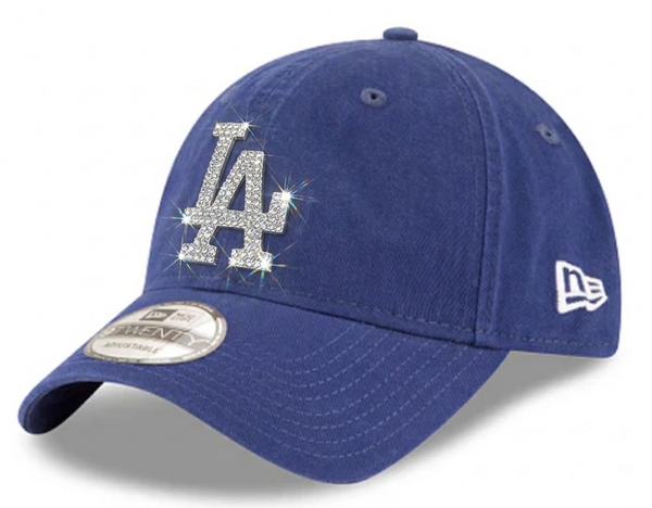 Los Angeles Dodgers Swarovski Crystal Bling Womens New Era Adjustable Hat
