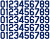 Los Angeles Dodgers Baseball Helmet Jersey Style Vinyl Number Decal Sheet Set of 50 #0-9 - Pick Color & Size