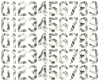 Los Angeles Dodgers Baseball Helmet Jersey Style Vinyl Number Decal Sheet Set of 50 #0-9 - Pick Color & Size