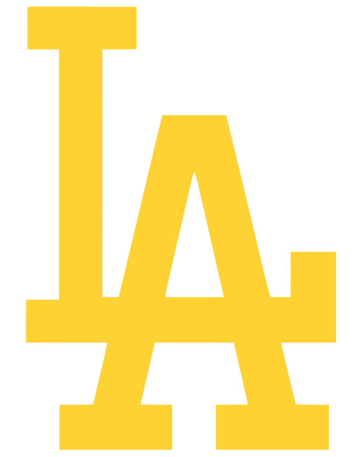 Los Angeles Dodgers Yellow Childhood Cancer Awareness Team Logo Vinyl Decal PICK SIZE