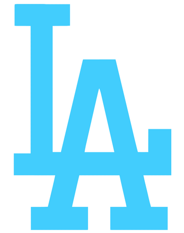 Los Angeles Dodgers Light Blue Fathers Day Prostate Cancer Awareness Team Logo Vinyl Decal PICK SIZE