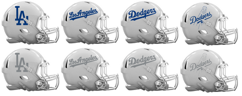 Los Angeles Dodgers Custom Concept White Mini Riddell Speed Football Helmet