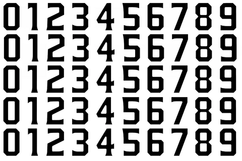 Los Angeles Kings Helmet Jersey Style Vinyl Number Decal Sheet Set of 50 #0-9 - Pick Color & Size