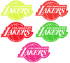 Los Angeles Lakers Fluorescent Neon Premium DieCut Vinyl Decal PICK COLOR & SIZE