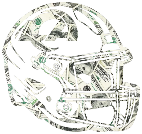 Los Angeles Rams Football Helmet Money Print Premium DieCut Vinyl Decal PICK SIZE