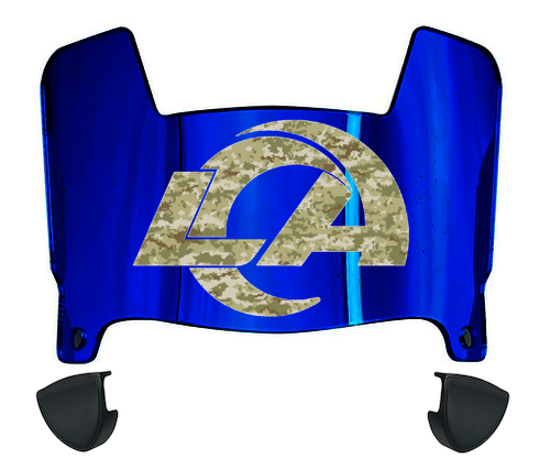 Los Angeles Rams Limited Edition Mini Football Helmet Visor Shield w/ Clips - PICK VISOR & LOGO COLOR