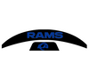 Los Angeles Rams MIDI Mid Size SpeedFlex Football Helmet Front & Back Bumper Decal Set - Pick Color