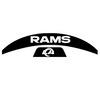 Los Angeles Rams MIDI Mid Size SpeedFlex Football Helmet Front & Back Bumper Decal Set - Pick Color