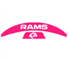 Los Angeles Rams MIDI Mid Size SpeedFlex Football Helmet Front & Back Bumper Decal Set - Pick Color