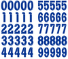 Los Angeles Rams Jersey Style Vinyl Number Decal Sheet Set of 50 #0-9 - Pick Color & Size