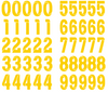 Los Angeles Rams Jersey Style Vinyl Number Decal Sheet Set of 50 #0-9 - Pick Color & Size