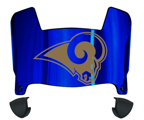 Los Angeles Rams Retro Throwback Mini Football Helmet Visor Shield w/ Clips - PICK VISOR & LOGO COLOR
