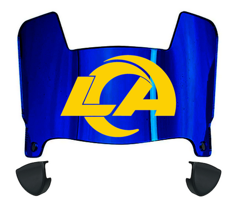 Los Angeles Rams Mini Football Helmet Visor Shield w/ Clips - PICK VISOR & LOGO COLOR