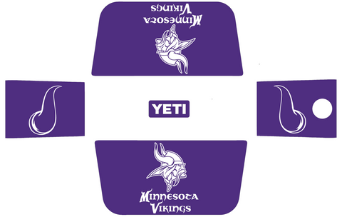 Minnesota Vikings Wrap Kit for YETI Hard Coolers Tundra Roadie Haul PICK COLOR