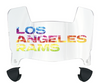 Los Angeles Rams Limited Edition Mini Football Helmet Visor Shield w/ Clips - PICK VISOR & LOGO COLOR