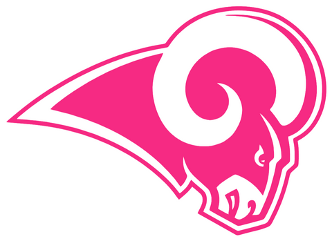 St Louis Rams HOT PINK Team Logo Premium DieCut Vinyl Decal PICK SIZE