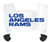 Los Angeles Rams Mini Football Helmet Visor Shield w/ Clips - PICK VISOR & LOGO COLOR